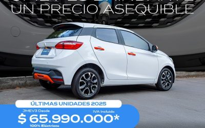 JMEV3 últimas unidades año modelo 2025 por $65.990.000 IVA Incluido: ¡Oferta exclusiva hasta el 31 de diciembre de 2025!